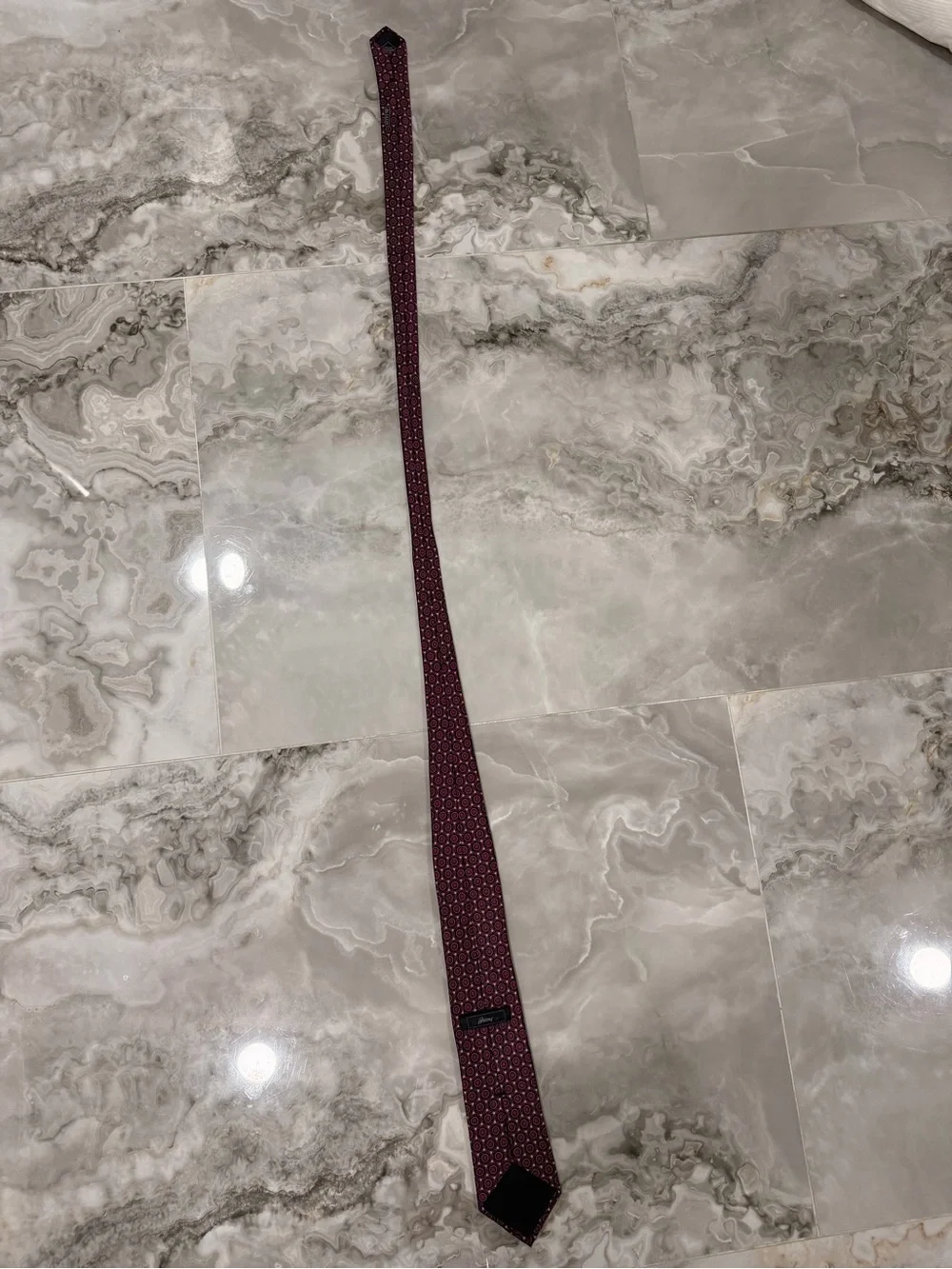BRIONI Red and Black Color Tie. 100% silk